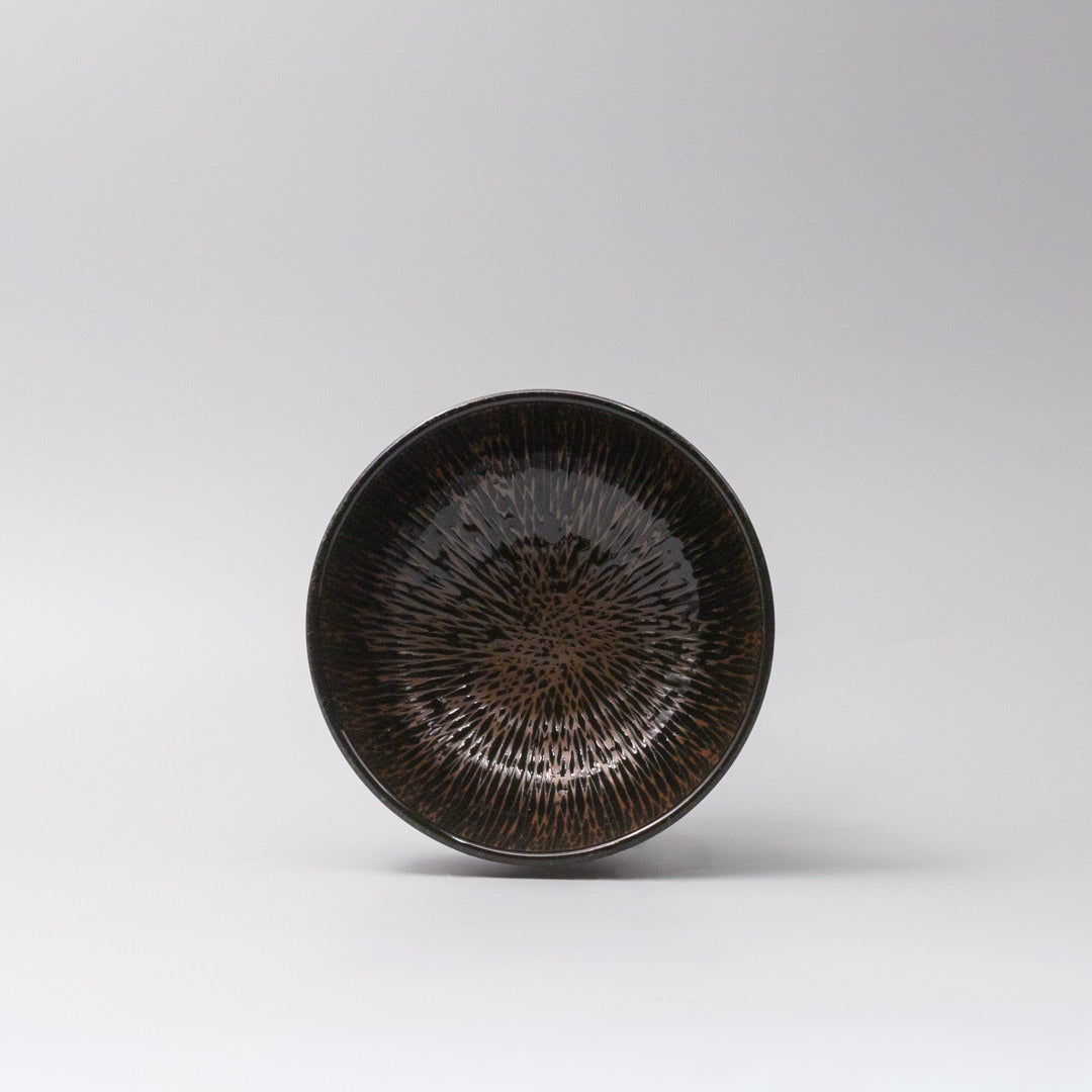 Bowl 16cm Bronze Converging Line Glaze