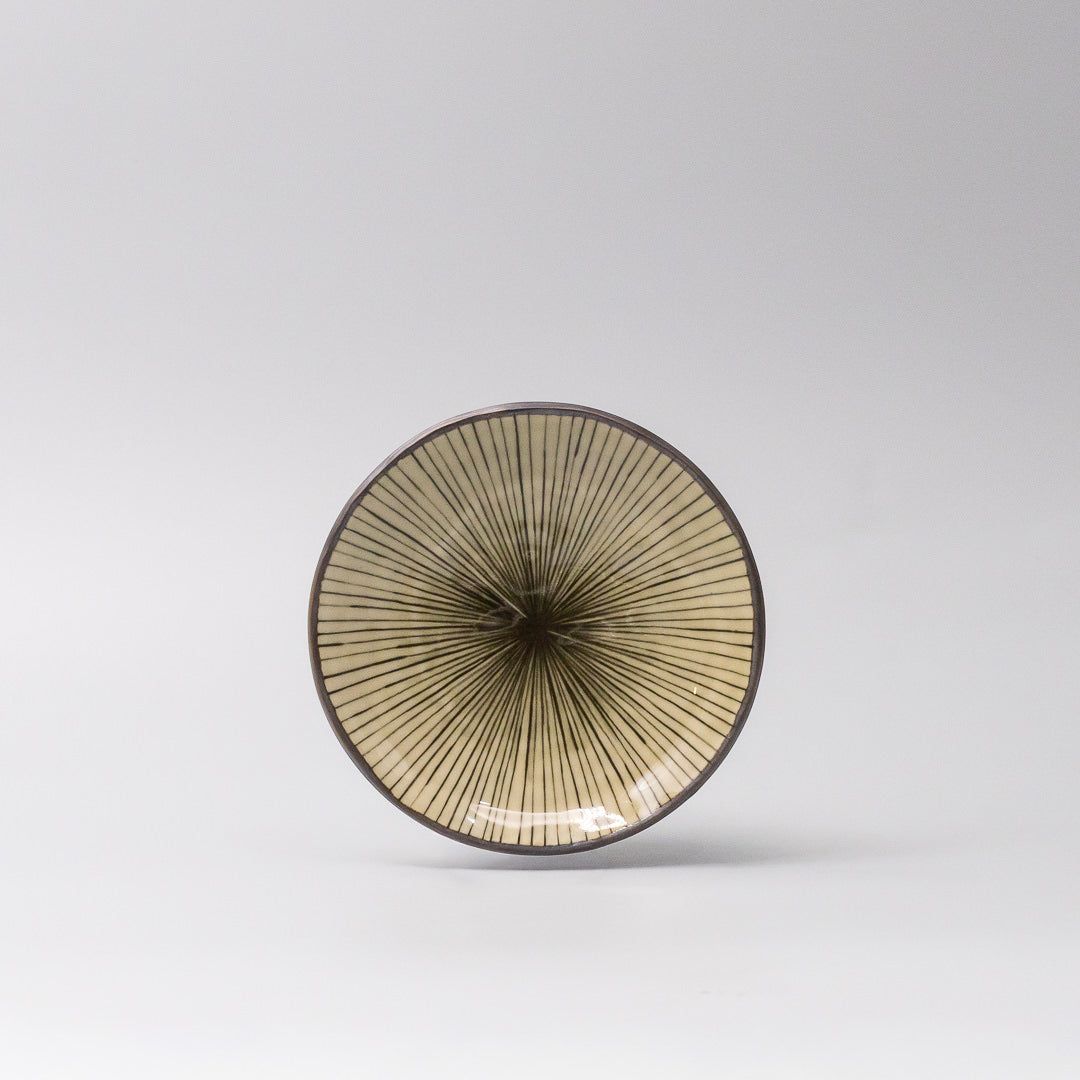 Saucer 13.5cm Green Converging Line Glaze