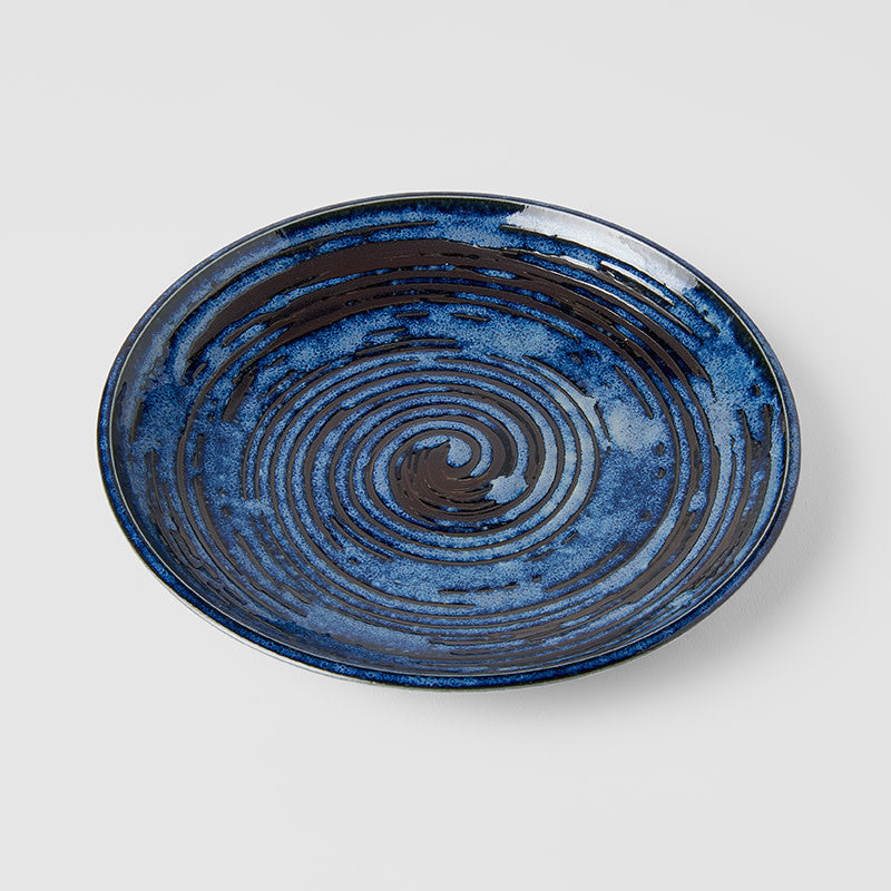 Side Plate 19cm Copper Swirl Glaze