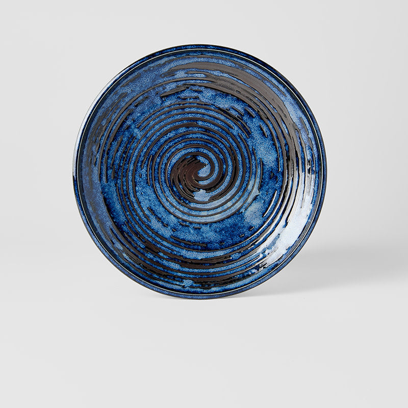 Side Plate 19cm Copper Swirl Glaze
