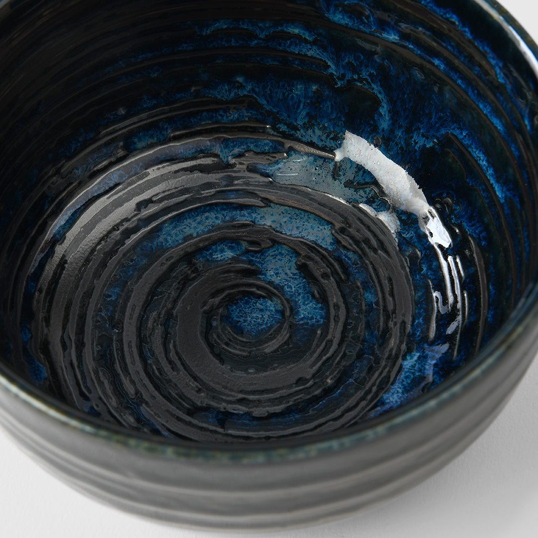Bowl U Shape 13cm Copper Swirl Glaze