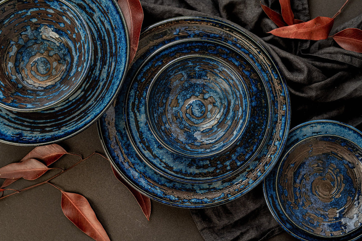 Saucer 13cm Copper Swirl Glaze