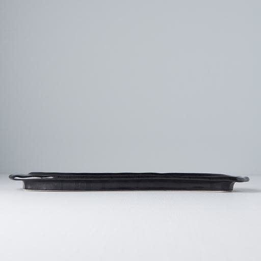 Sashimi Plate 33cm Gunmetal Glaze