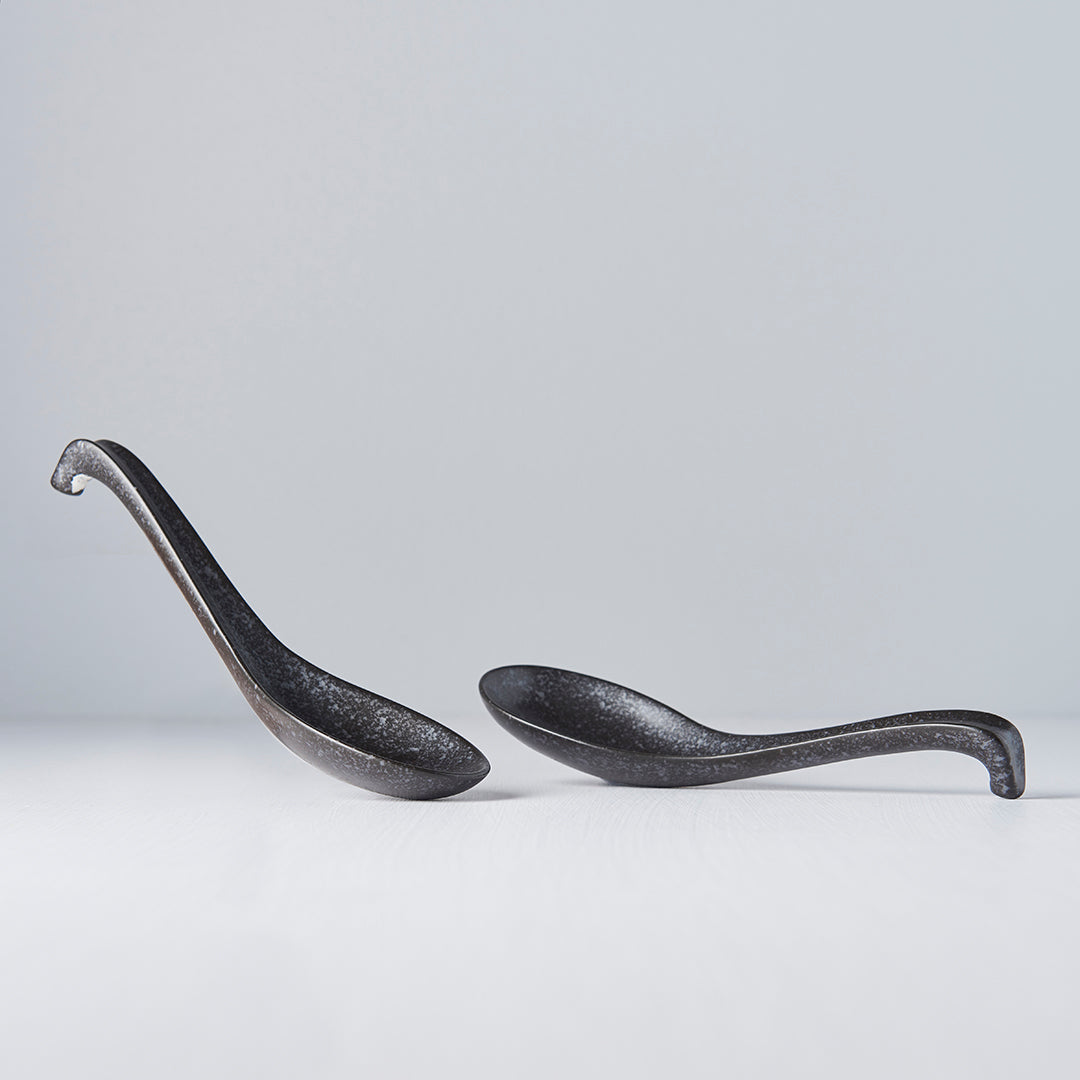 Spoon Ramen 17.5cm Kanso Matt Black Glaze