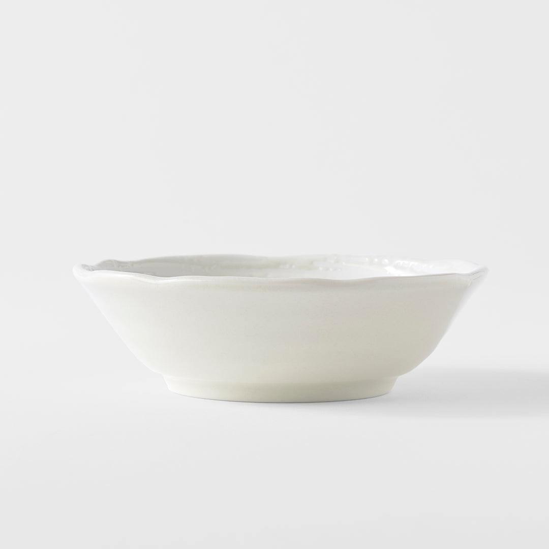 Bowl 13.5cm White Spiral Glaze