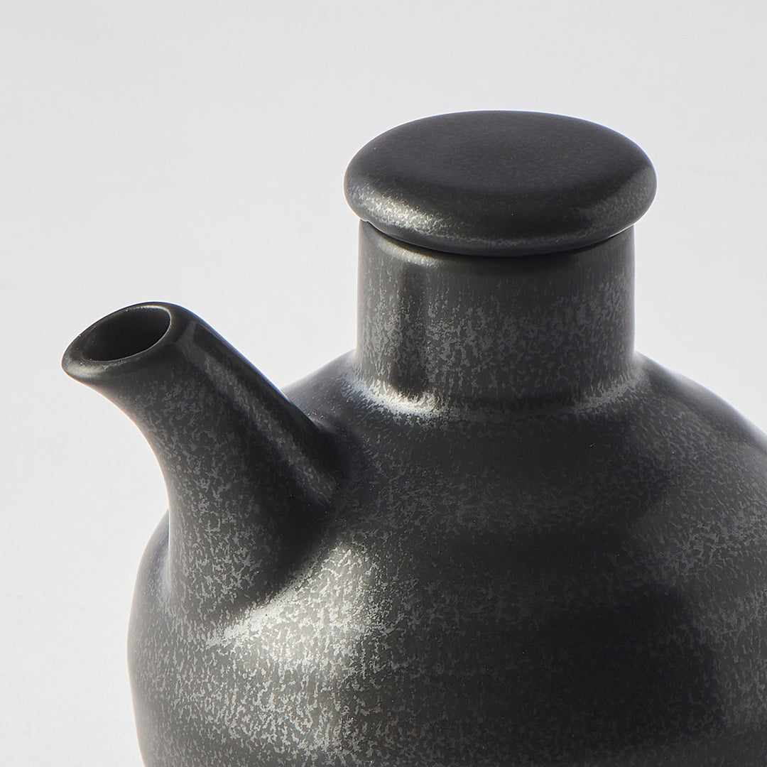 Soy Pot Minoyaki Porcelain 110ml Matte Black Glaze