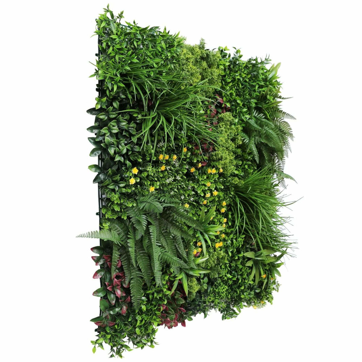 Luxury Country Fern Recycled Vertical Garden Green Wall Resistant 100cm X 100cm