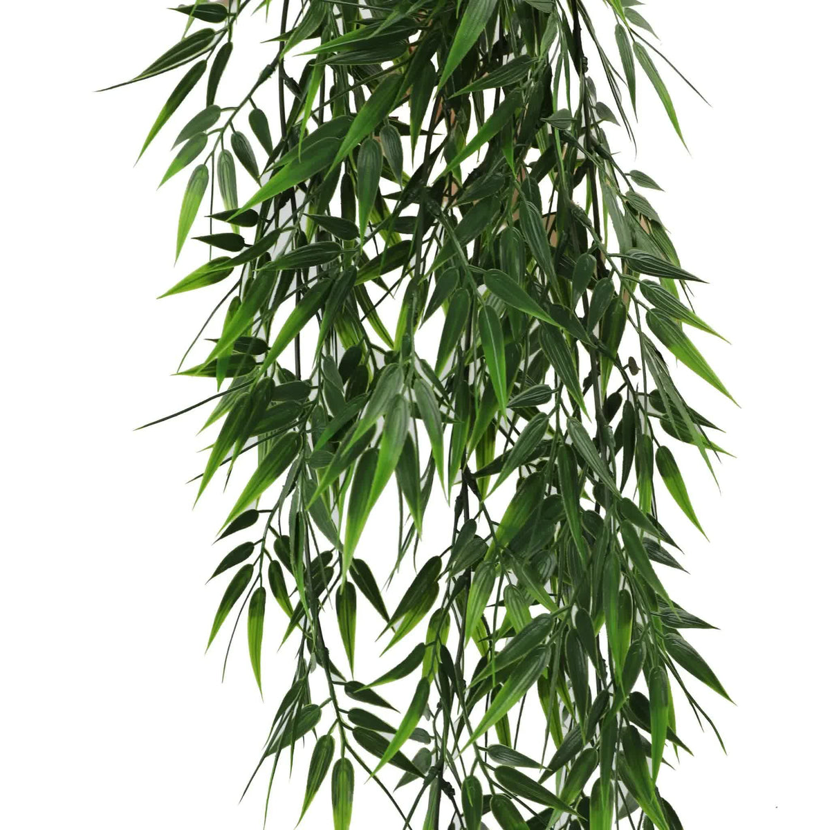 Artificial Hanging Dark Green Hanging Bamboo Leaf Garland Bush Rated 17cm x 76cm