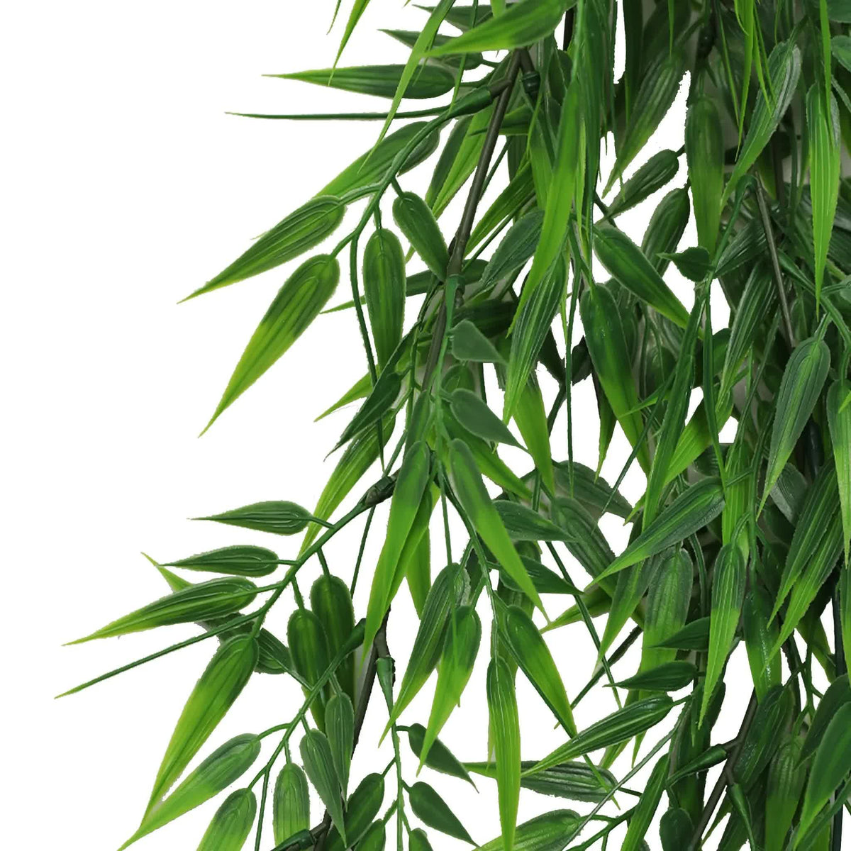 Artificial Hanging Dark Green Hanging Bamboo Leaf Garland Bush Rated 17cm x 76cm