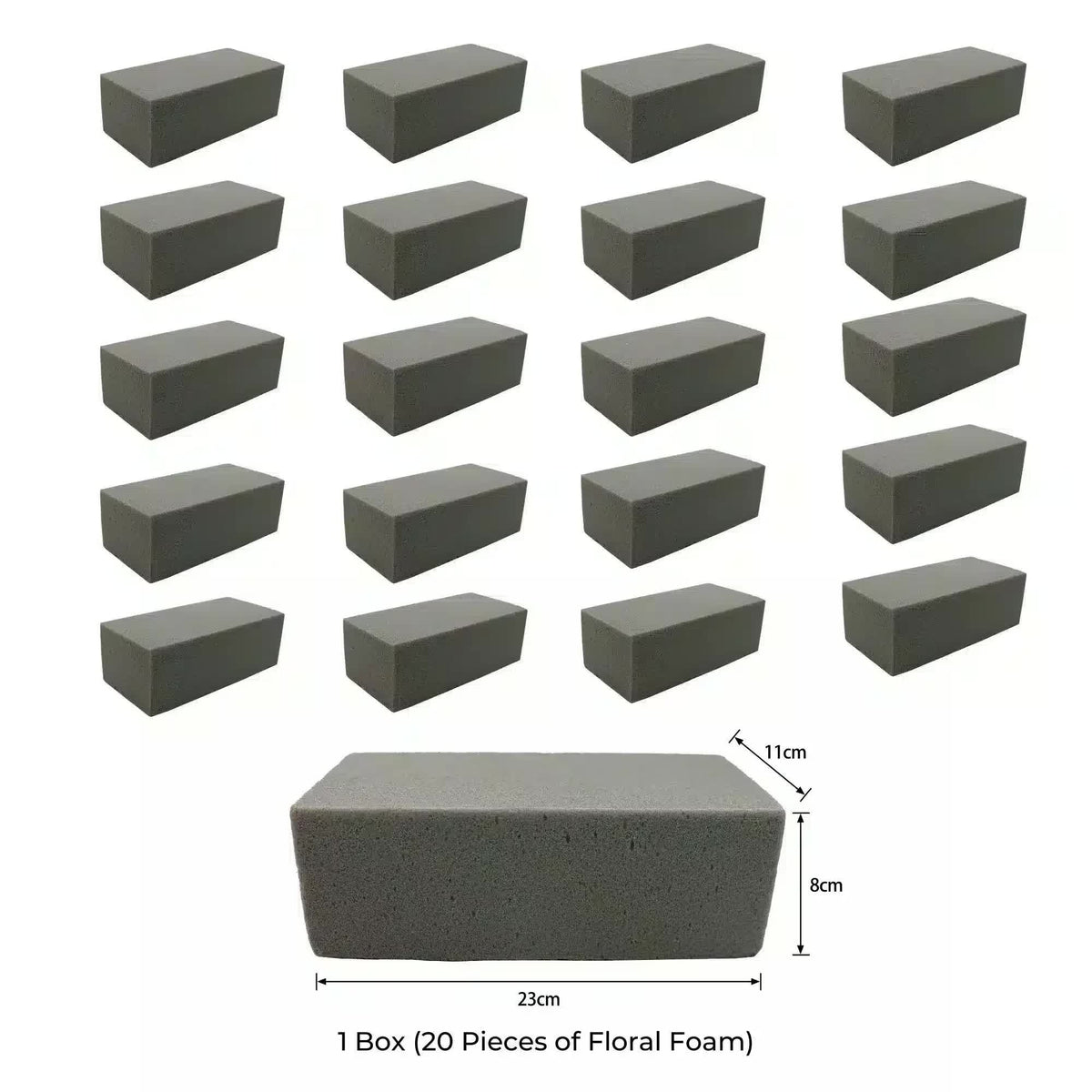 20 Pieces of Dry Floral Foam Bricks 23cm 11cm 8cm Foam Blocks formaldehyde FREE