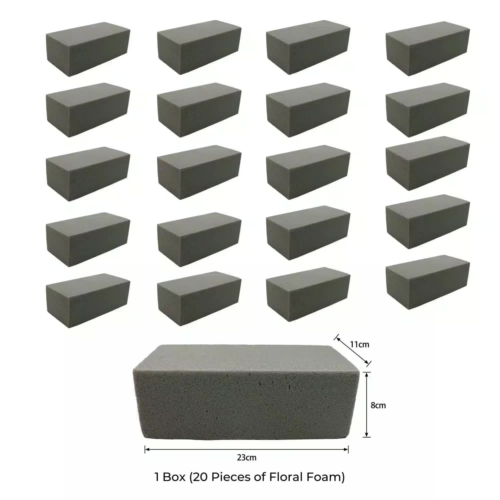 20 Pieces of Dry Floral Foam Bricks 23cm 11cm 8cm Foam Blocks formaldehyde FREE