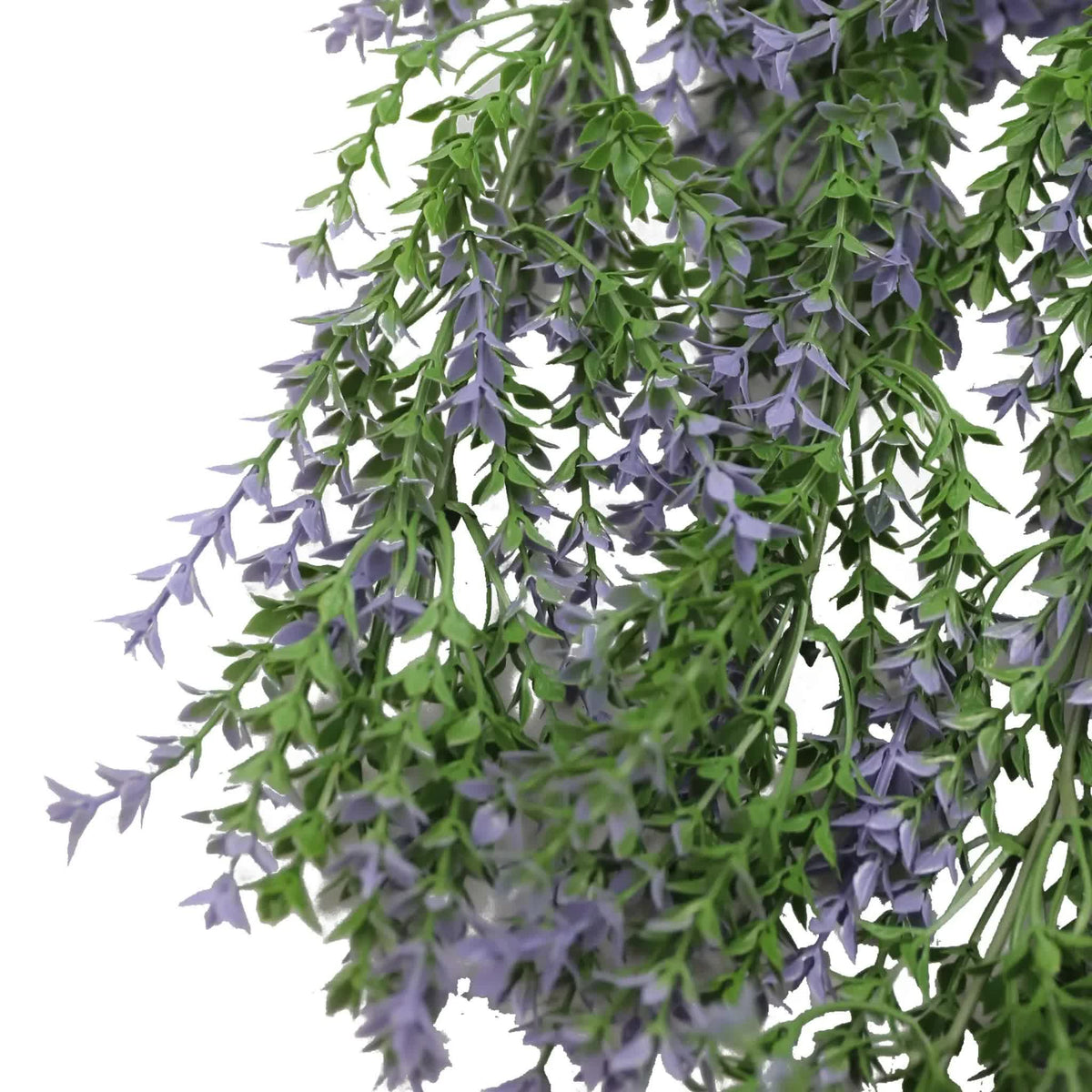 Artificial Hanging Purple & Green Willow Leaf Garland Bush UV Rated 20cm x 76cm
