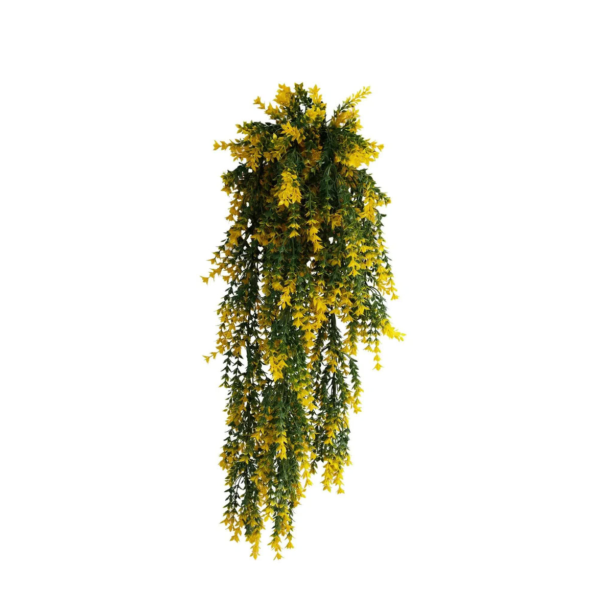 Artificial Hanging Yellow & Green Willow Leaf Garland Bush UV Rated 20cm x 76cm