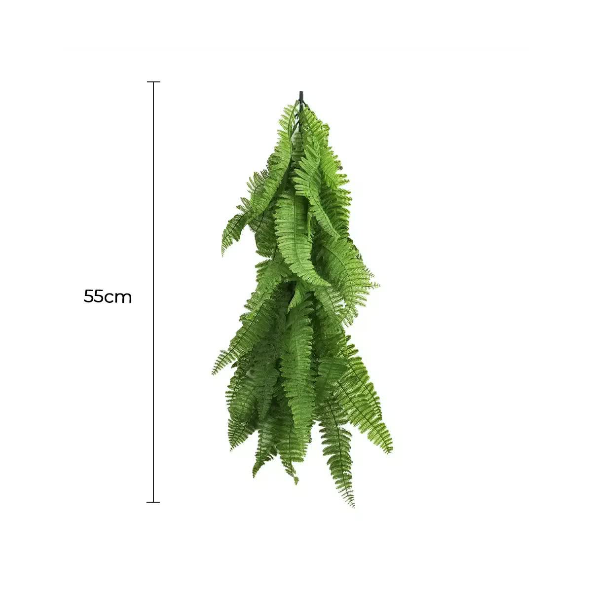 Artificial Extendable Hanging Bright Green Hanging Fern Vine UV Resistant 55cm