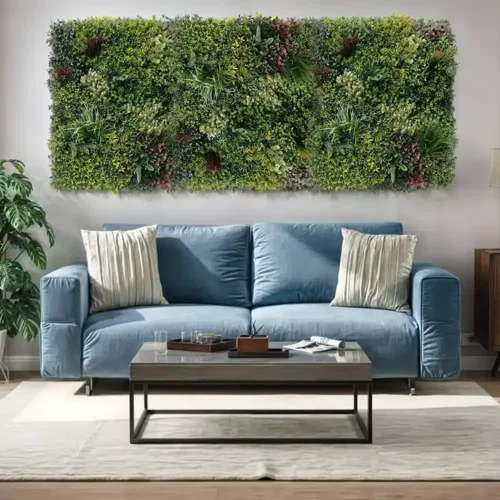 Draft Luxury Triptych Vertical Garden Living Wall Set 3 1m 1m 3 SQM UV Resistant