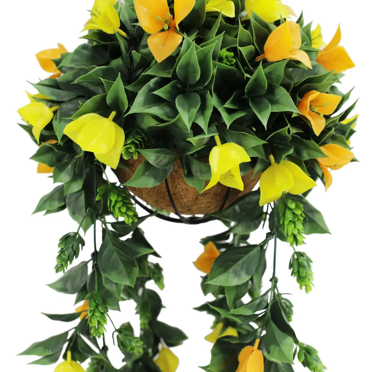 Artificial Hanging Basket Orange & Yellow 30cm 80cm Long UV Resistant