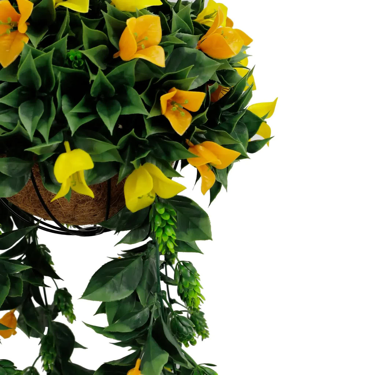 Artificial Hanging Basket Orange & Yellow 30cm 80cm Long UV Resistant