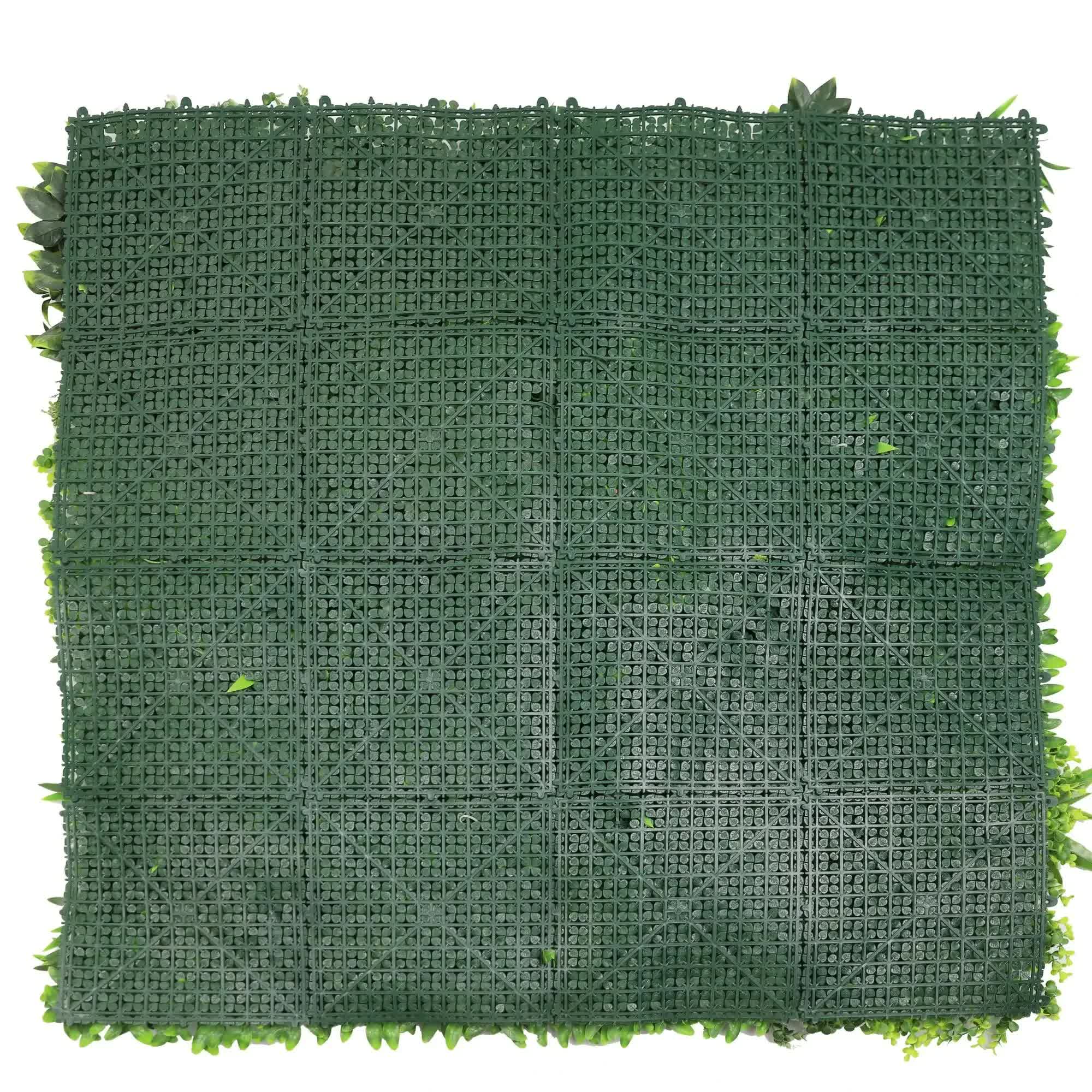 Lush Botanical Mosaic Artificial Vertical Garden Green Wall 1m x 1m UV Resistant