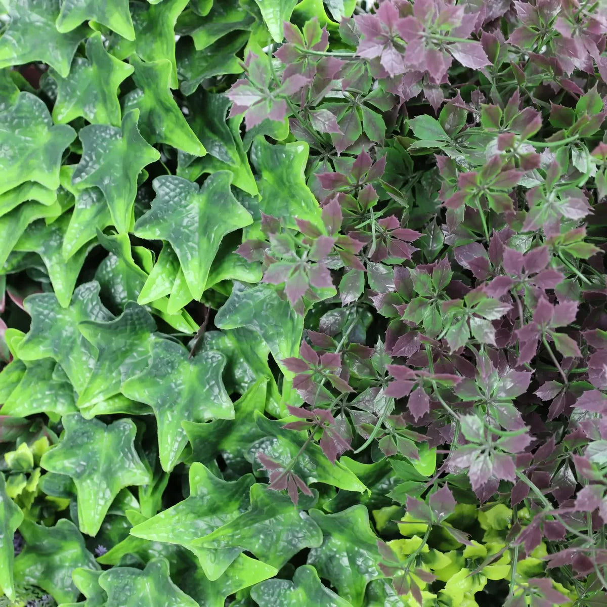 Lush Botanical Mosaic Artificial Vertical Garden Green Wall 1m x 1m UV Resistant