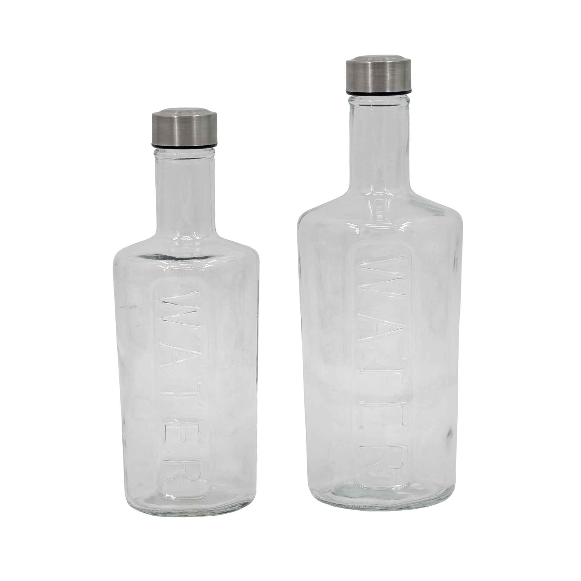 bulk 6 Clear Glass Bottle w Screw Lid 1.5Lt 31cm