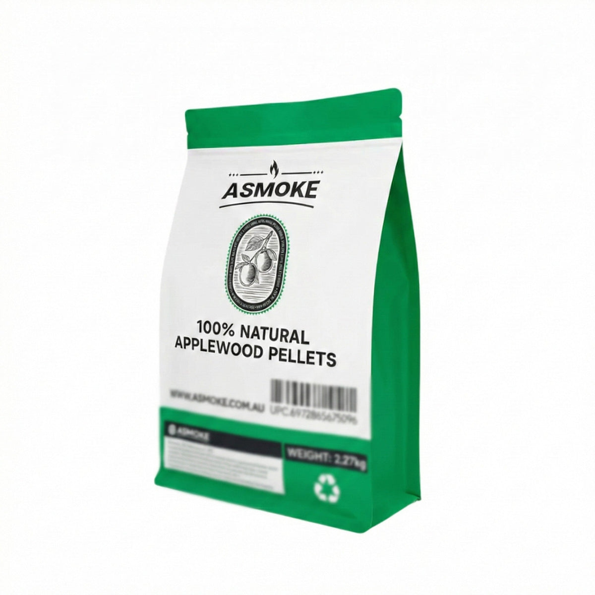 ASMOKE 100% Natural Apple Wood BBQ Smoker Pellets (2.27kg) - XFAS-AP-WO-PEL-5LB