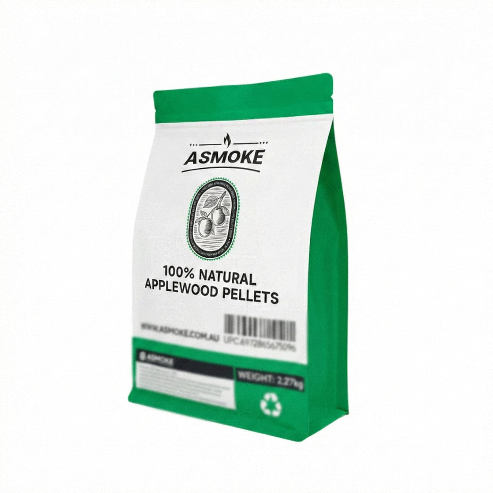 ASMOKE 100% Natural Apple Wood BBQ Smoker Pellets (2.27kg) - XFAS-AP-WO-PEL-5LB
