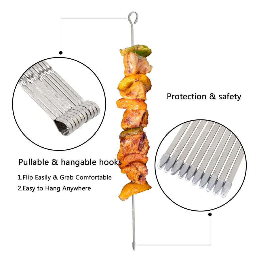 Asmoke BBQ Set (Includes Two Meat Claws, a Pellet Smoker Tube and Metal Skewers)