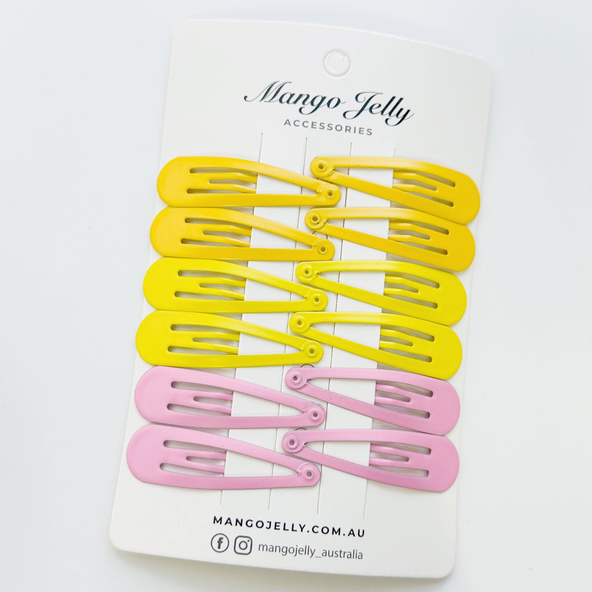 Essential Snap Hair clips - Lemon - 12 Pieces