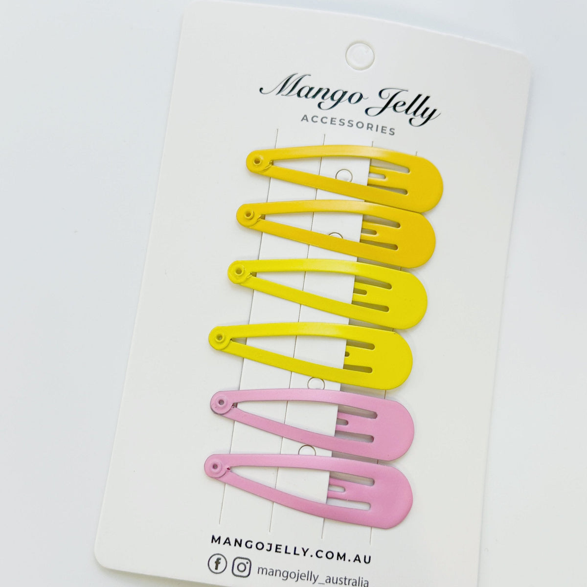 Essential Snap Hair clips - Lemon - 6 Pieces