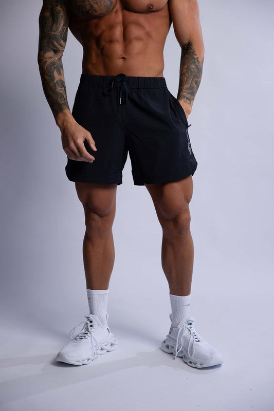 HARD HITTERS MEN'S PRO-TECH PERFORMANCE SHORTS BLACK MEDIUM