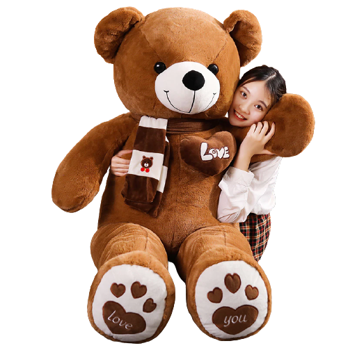 NNECN Huge 100cm Brown Giant Teddy Bear Toys Stuffed Bear Hold Pillow Doll