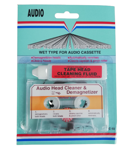 Audio Cassette Head Cleaner with Demagnetizer & Cleaning Fluid KC-02