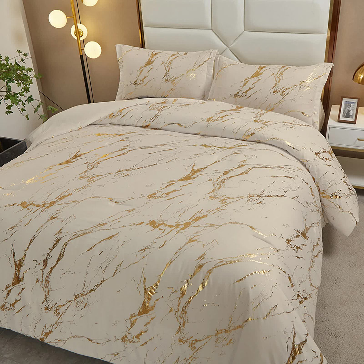 Coastal Drift apricot Comforter Bundle – Breezy 3‑Piece Bedding