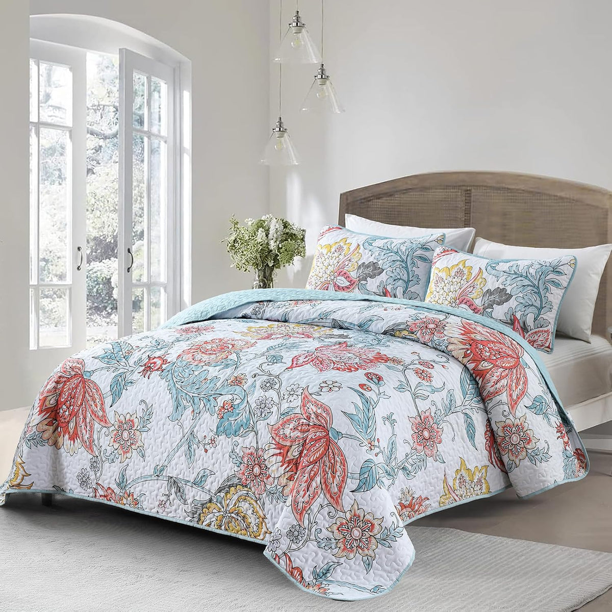 Jazzy Quilted bedspread & pillowcovers set Express Your Personality Queen size