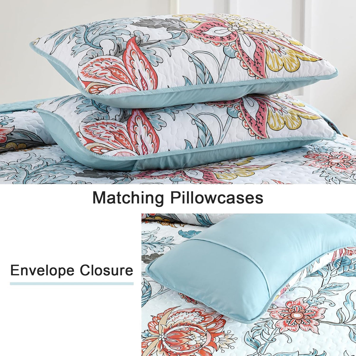Jazzy Quilted bedspread & pillowcovers set Express Your Personality Queen size