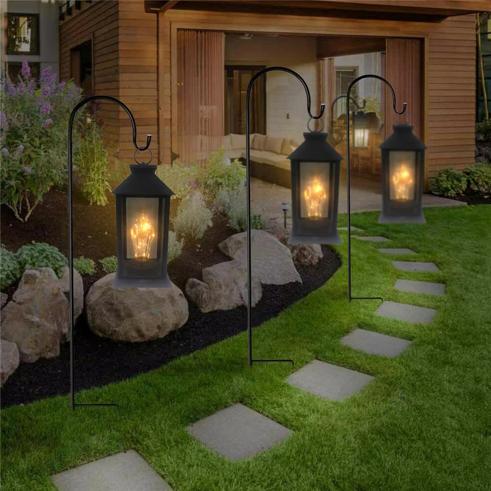 Set of 8 Anti-Wind Shepherd Hooks for Garden and Wedding Decorations