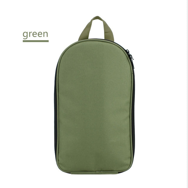 Portable Kitchen Utensil Storage Bag - Lightweight Organizer for Camping and Outdoor Cooking, Green