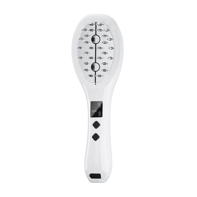 Multi-function Scalp Applicator Comb - Ultrasonic Spray, Red/Blue Light, Microcurrent