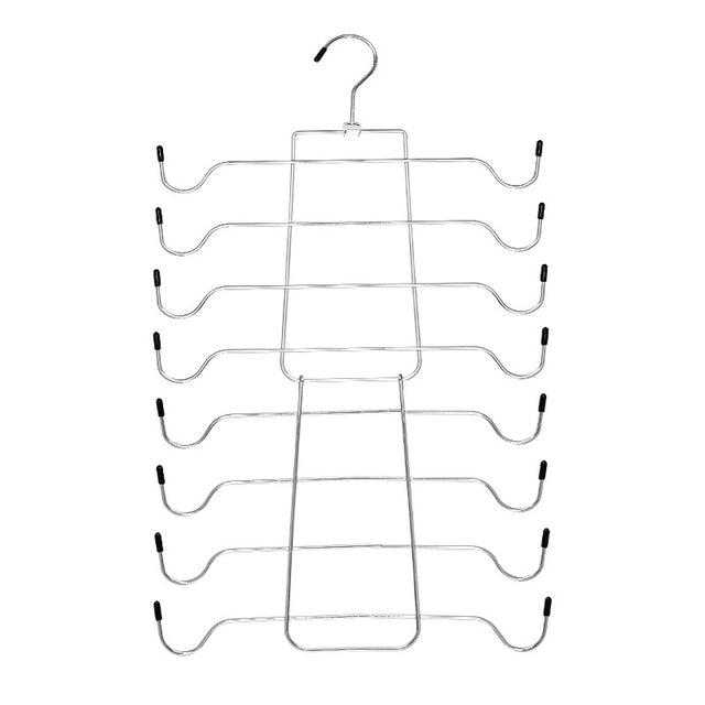 Foldable Vertical Layered Bra and Lingerie Organiser Hanger(8 Tier: 50.5X30.5cm) - Stainless Steel Space Saver for Underwear, Bras, and Tank Tops