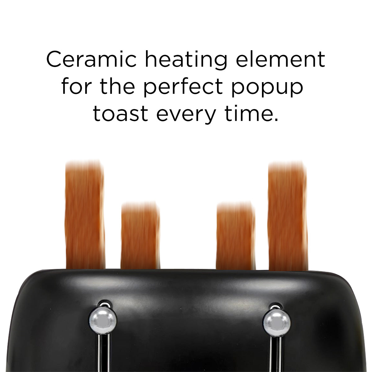 Bonzachef Multitoast Plus 4-Slice Popup Toaster With Ceramic Heating Element