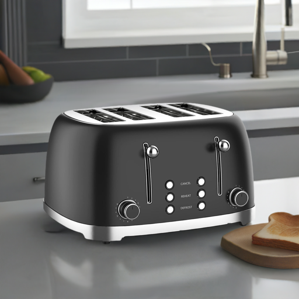 Bonzachef Multitoast Plus 4-Slice Popup Toaster With Ceramic Heating Element