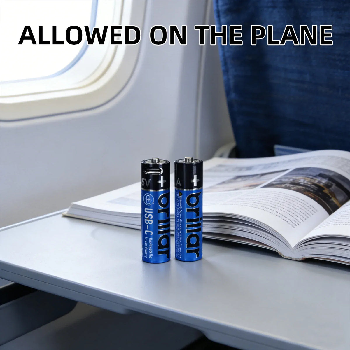 2 PCS AA USB Rechargeable LI-ION Battery