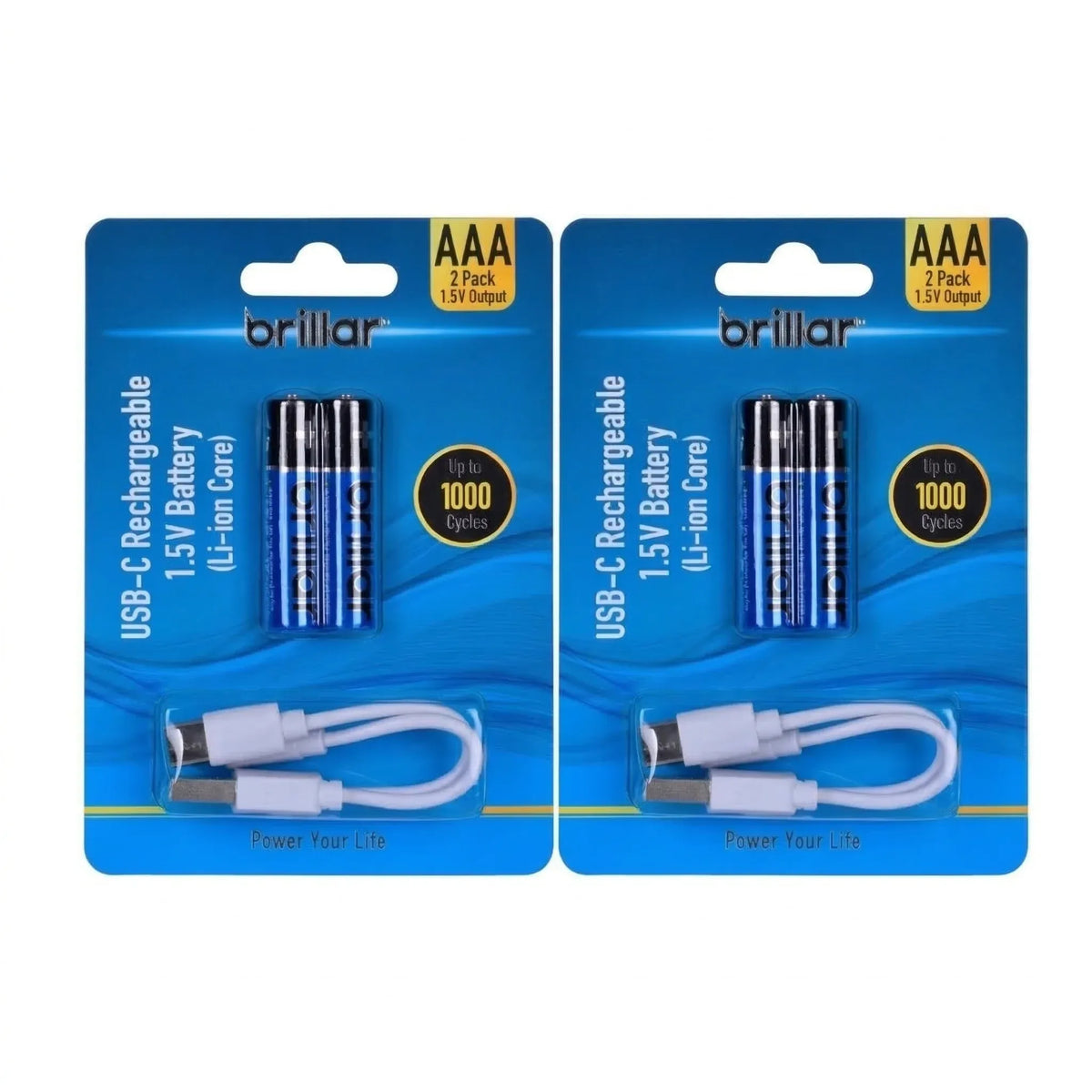 4 PCS AAA USB Rechargeable LI-ION Battery