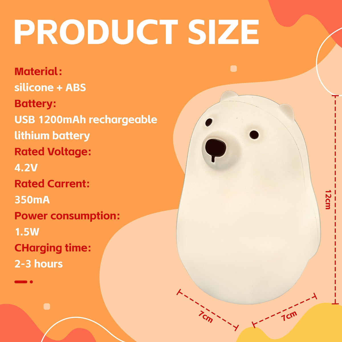 Squishy Polar Bear Night Light