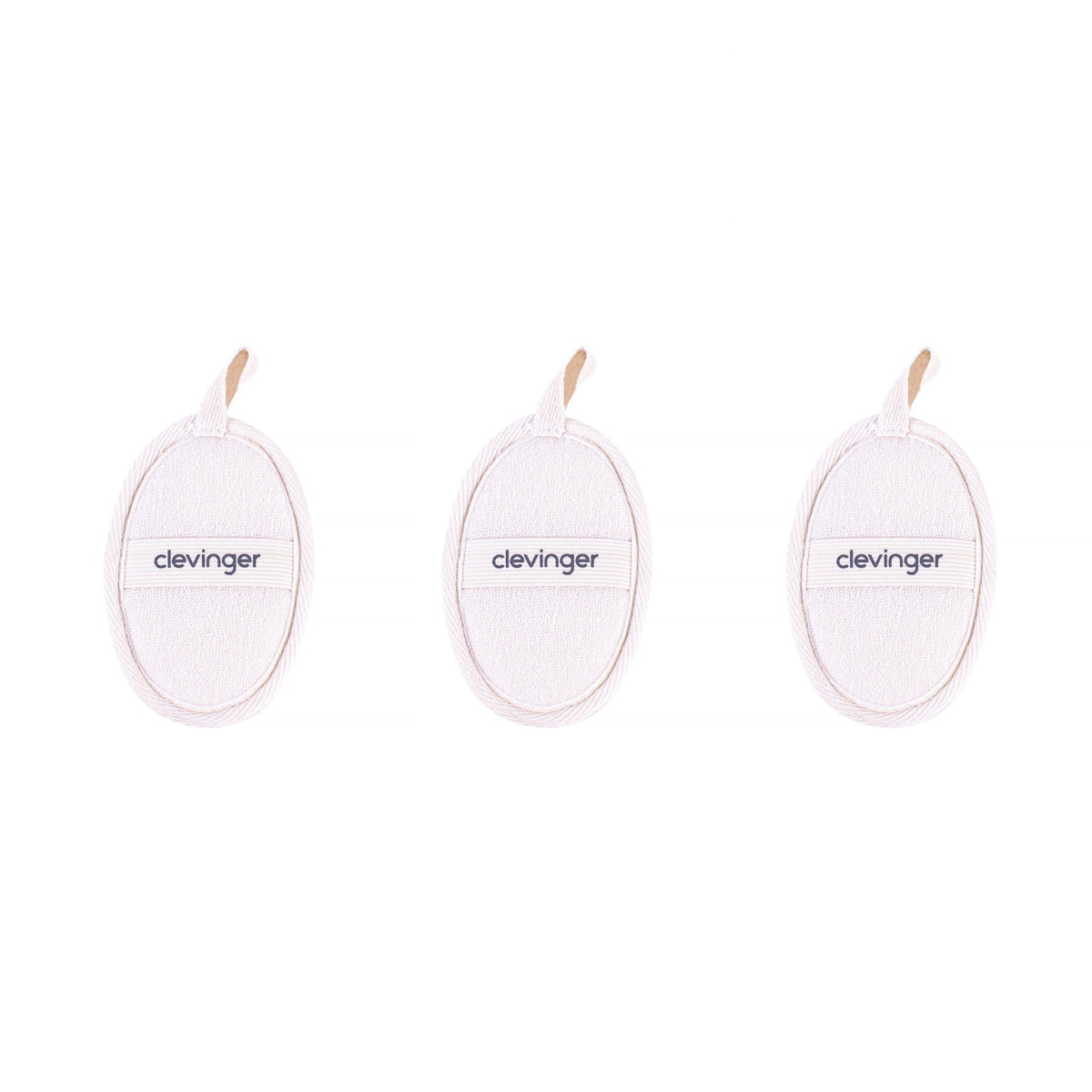 3 Pcs Clevinger Eco Oval Facial Exfoliating Loofah