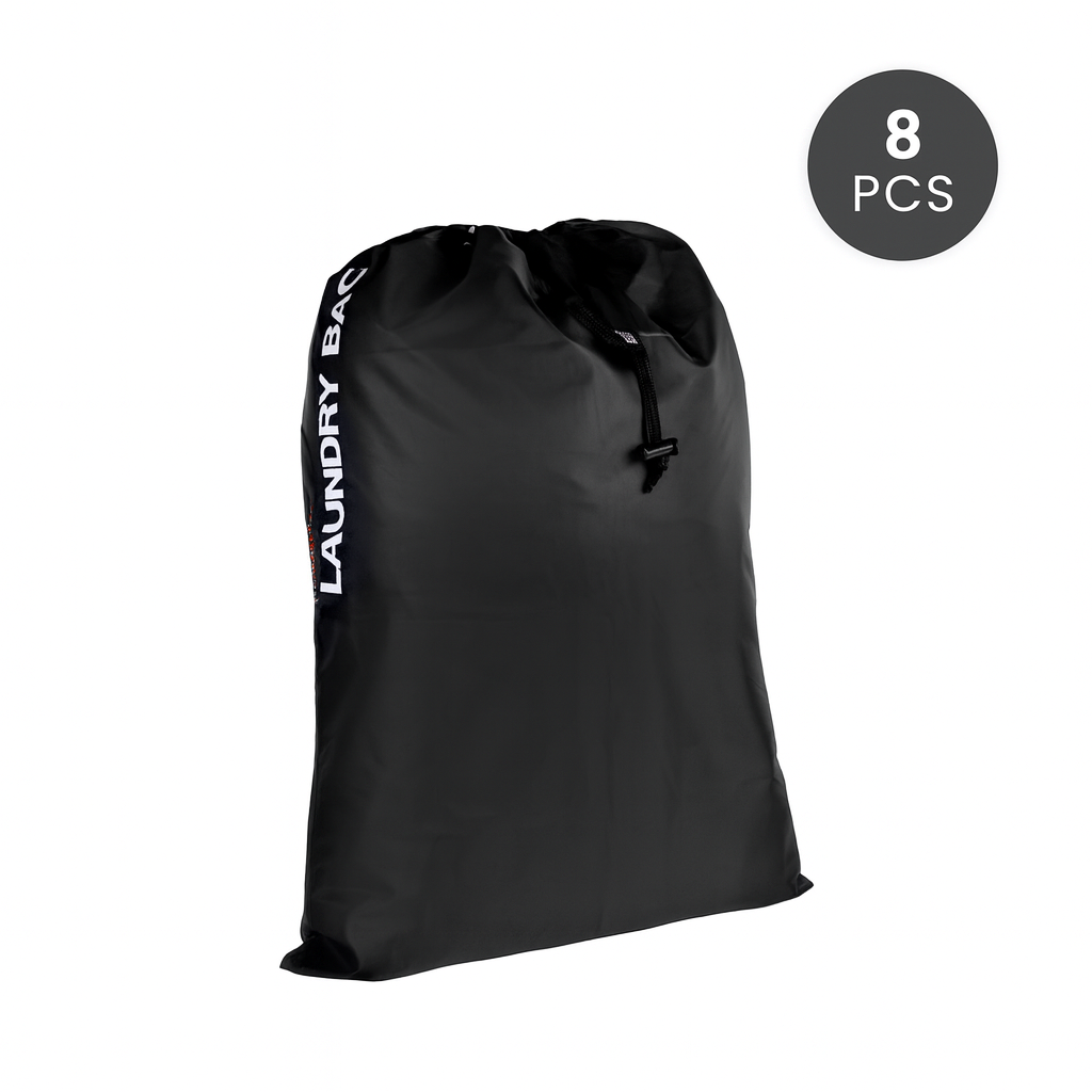 8 pcs Travel Laundry Bag Water Resistant Drawstring Clothes Sports Gym Travel