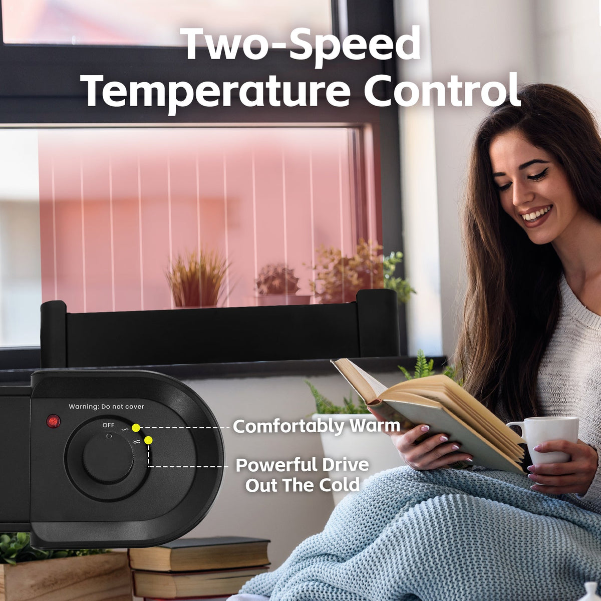 2200W Graphene Floor Electric Heater Fast Heating Efficient Portable Heater