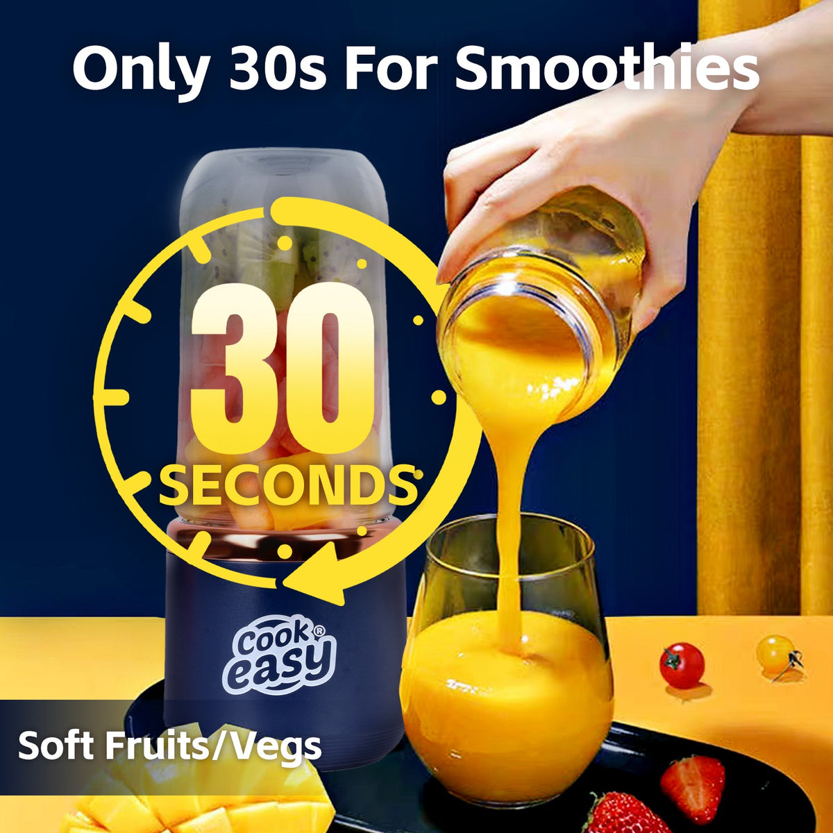 400ml USB C Rechargeable Juicer w/ Travel Lid Personal Blender Smoothies Shakes