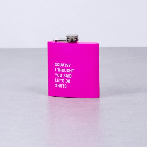 2 Pcs Stainless Steel Hip Flask 175 ml Each Funny Quotes 4 Super Bright Colours
