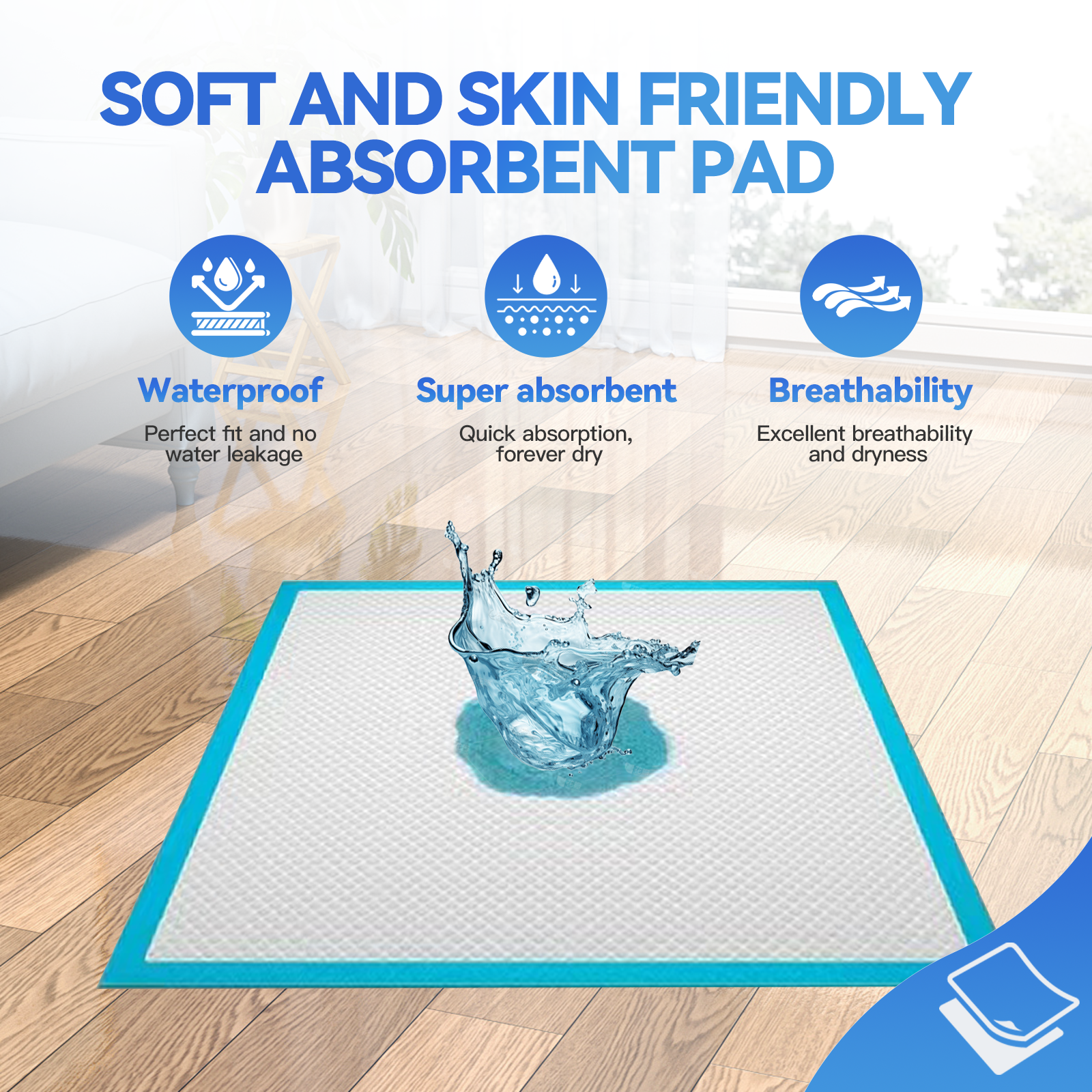 120pk Adult Disposable Bed Underpads 60 x 90cm